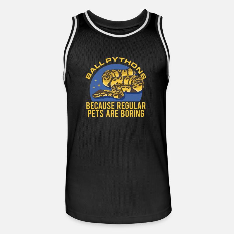 Königspython Schlangen Python Geschenk - Männer Basketball-Trikot - Schwarz/Weiß