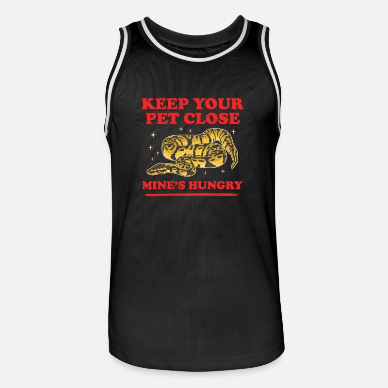 Königspython Schlange Python Geschenk - Männer Basketball-Trikot - Schwarz/Weiß