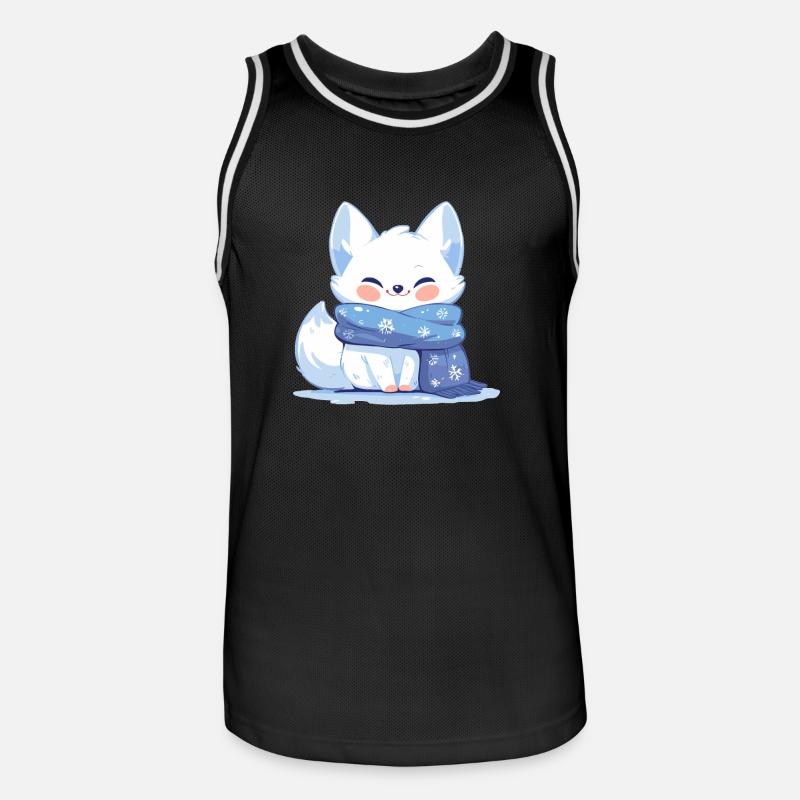 Arctic Fox Polarfüchse Polarfuchs - Männer Basketball-Trikot - Schwarz/Weiß