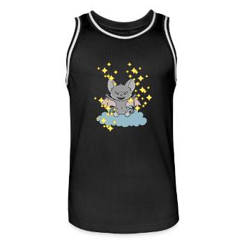 Fledermaus Fledermäuse Kinder Kind Halloween - Männer Basketball-Trikot - Schwarz/Weiß - Vorne - AI Model Male 185 dark (185cm)