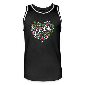 Oma Großmutter Muttertag Familie - Männer Basketball-Trikot - Schwarz/Weiß - Vorne - AI Model Male 185 dark (185cm)