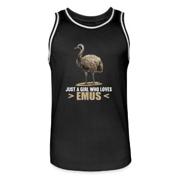 Emus Emu - Men's Basketball Jersey - black/white - Front - AI Model Male 185 dark (185cm)