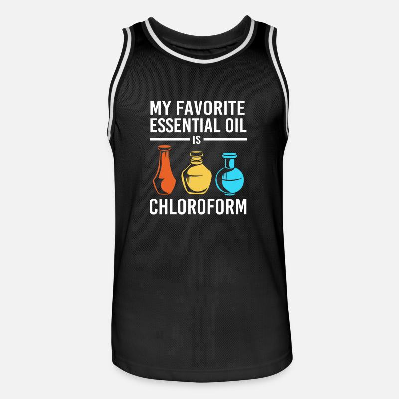 Ätherisches Öl - Männer Basketball-Trikot - Schwarz/Weiß
