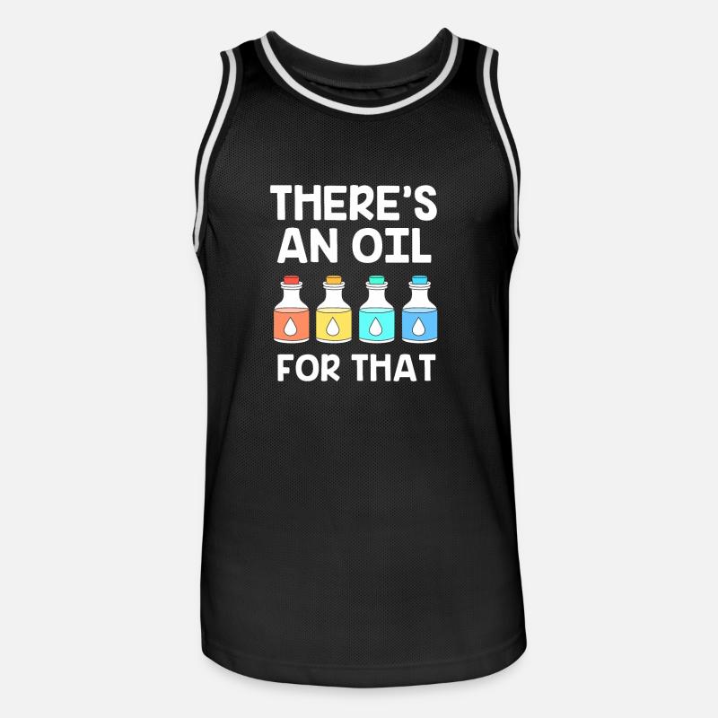 Ätherisches Öl - Männer Basketball-Trikot - Schwarz/Weiß
