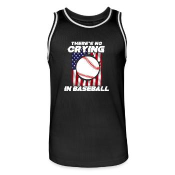Baseball Sport Baseballspieler Pitcher Catcher USA - Männer Basketball-Trikot - Schwarz/Weiß - Vorne - AI Model Male 185 dark (185cm)