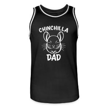 Chinchilla disant papa drôle Chinchilla cadeau - Maillot de basket Homme - noir/blanc - Devant - AI Model Male 185 dark (185cm)