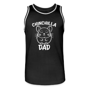 Chinchilla disant papa drôle Chinchilla cadeau - Maillot de basket Homme - noir/blanc - Devant - AI Model Male 185 dark (185cm)