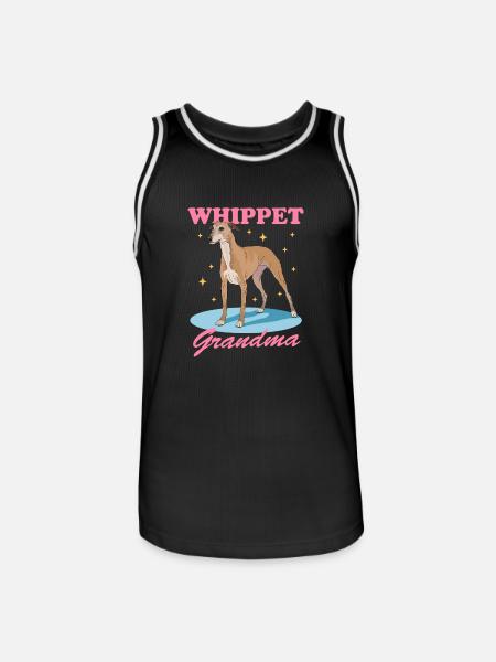Whippet Granny English Greyhound Gift - Men's Basketball Jersey - black/white