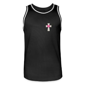 Jesus Christus Christlich Christentum Gott Bibel - Männer Basketball-Trikot - Schwarz/Weiß - Vorne - AI Model Male 185 dark (185cm)