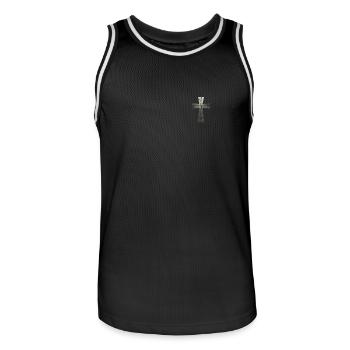 Jesus Christus Christlich Christentum Gott Bibel - Männer Basketball-Trikot - Schwarz/Weiß - Vorne - AI Model Male 185 dark (185cm)