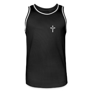 Jesus Christus Christlich Christentum Gott Bibel - Männer Basketball-Trikot - Schwarz/Weiß - Vorne - AI Model Male 185 dark (185cm)
