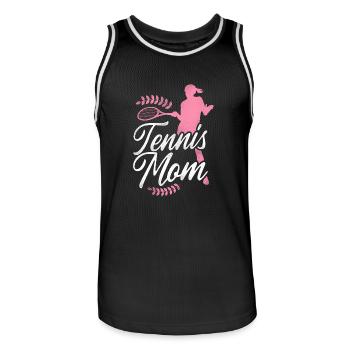 Funny Tennis Player Racket Mom - Men's Basketball Jersey - black/white - Front - AI Model Male 185 dark (185cm)
