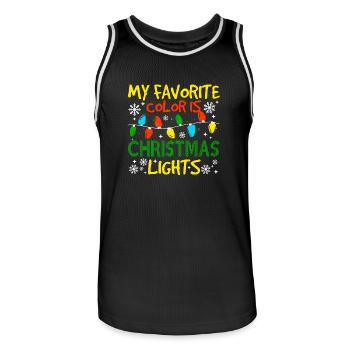 My Favorite Colors Is Christmas Lights - Men's Basketball Jersey - black/white - Front - AI Model Male 185 dark (185cm)