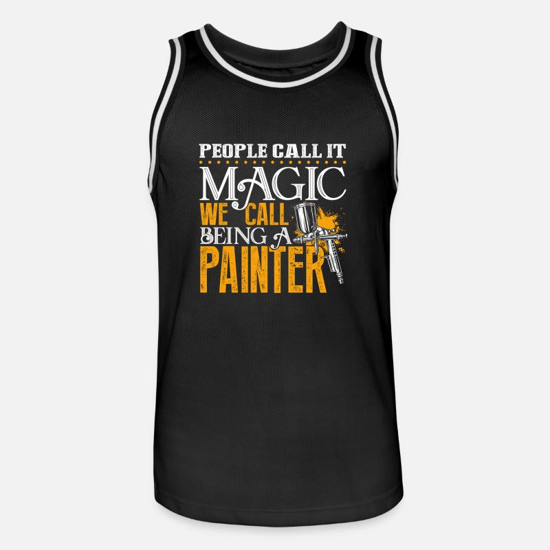 Painter Being A Painter - Men's Basketball Jersey - black/white