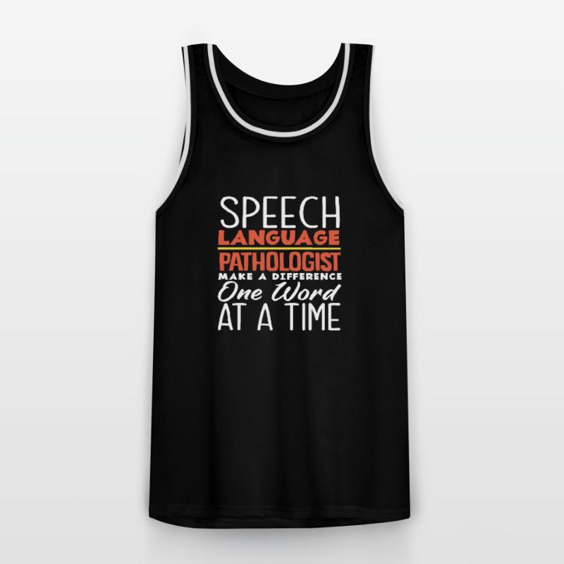 Speech Language Pathologist Make A Difference Men's Basketball Jersey