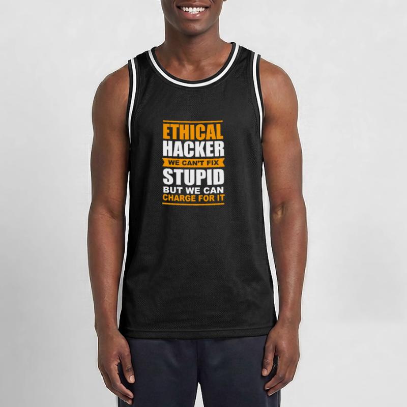 Cybersecurity Cyber Programmer Hacker Men's Basketball Jersey