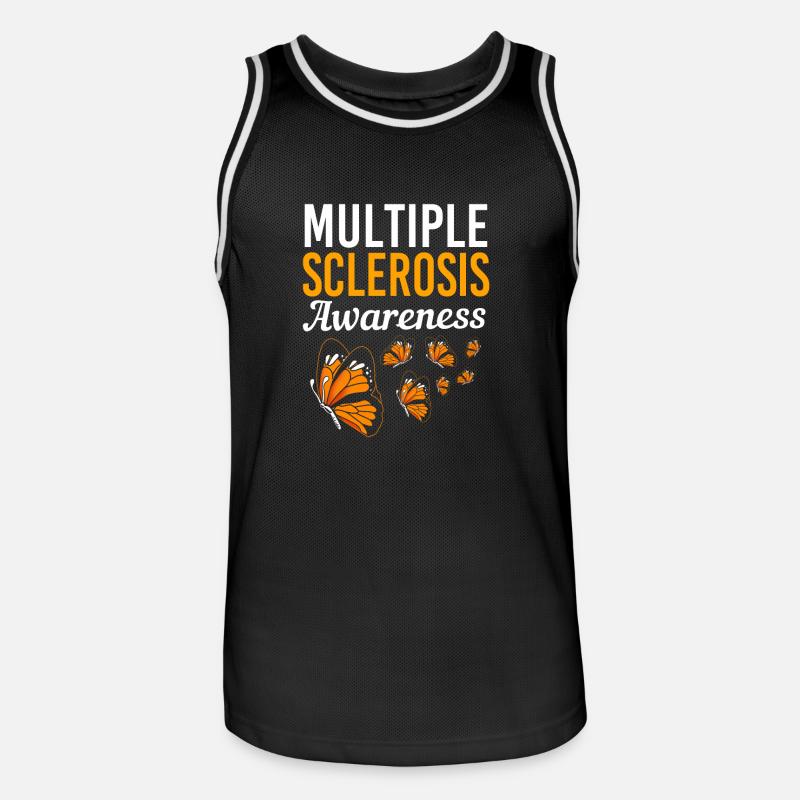 Multiple Sclerosis MS - Men's Basketball Jersey - black/white