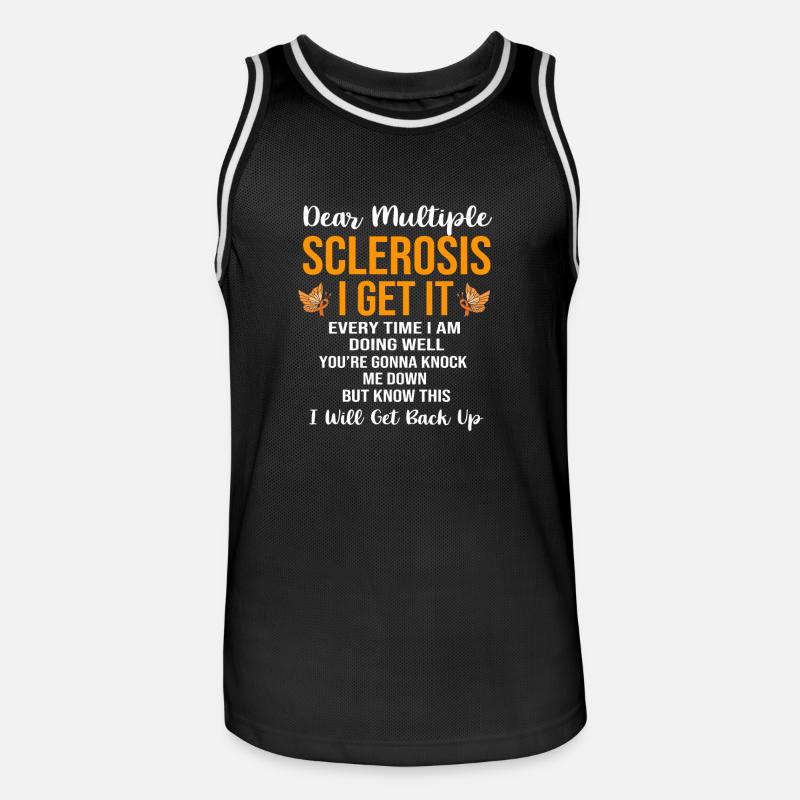 Multiple Sclerosis MS - Men's Basketball Jersey - black/white