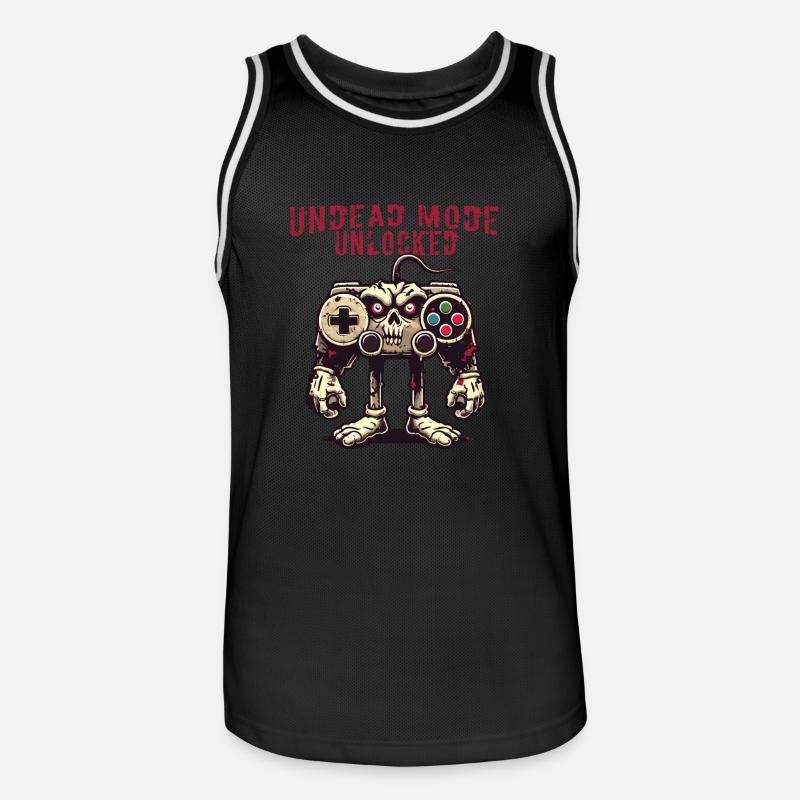 Zombie Gaming Controller: Undead Mode - Men's Basketball Jersey - black/white