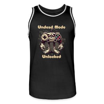 Mode manette de jeu Zombie déchaîné - Maillot de basket Homme - noir/blanc - Devant - AI Model Male 185 dark (185cm)