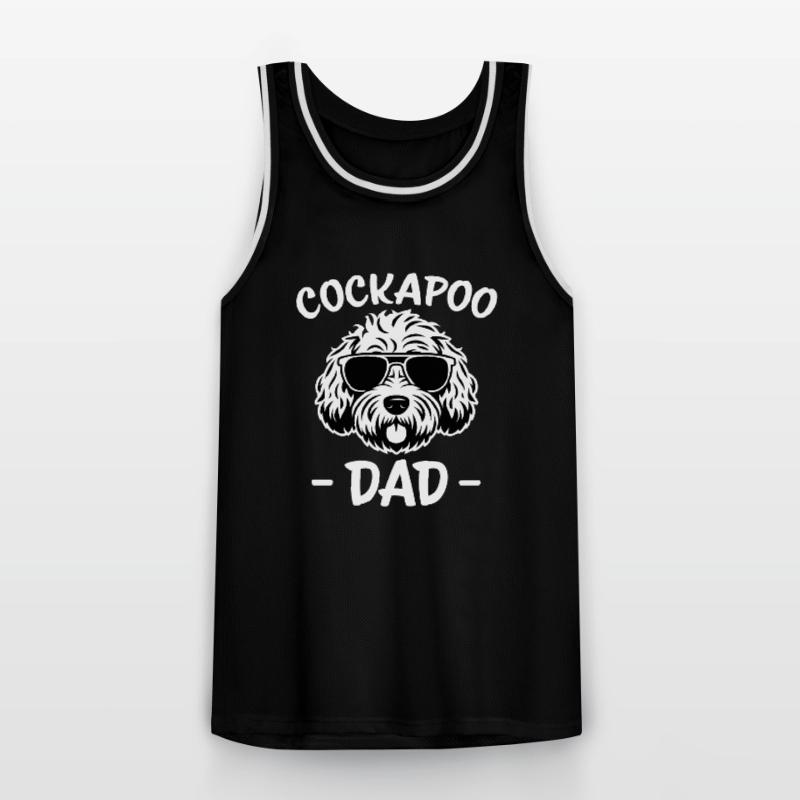 Cockapoo Saying Dad Funny Cockapoo Gift Men's Basketball Jersey