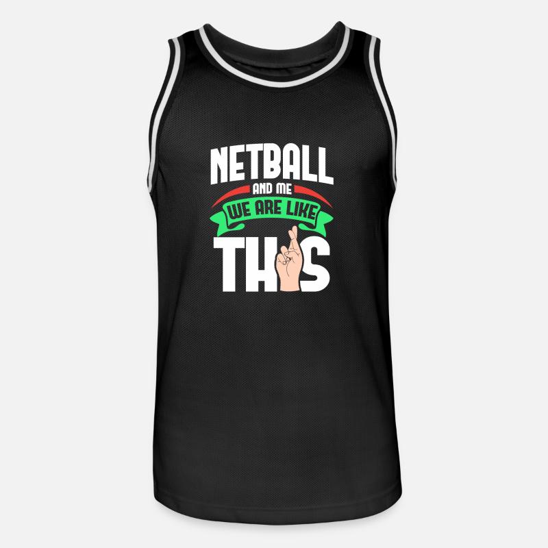 Netball moi, c’est comme - Maillot de basket Homme - noir/blanc