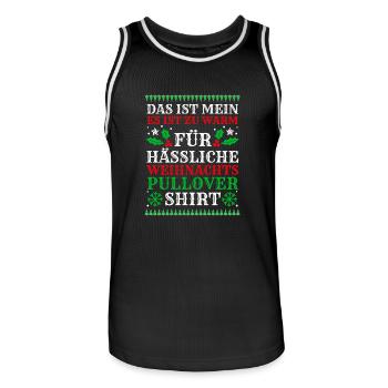 Santa Claus Christmas Ugly Christmas - Men's Basketball Jersey - black/white - Front - AI Model Male 185 dark (185cm)