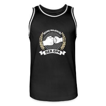 Opi SEINE MAJESTÄT DER OPA Lustiges Großvater - Männer Basketball-Trikot - Schwarz/Weiß - Vorne - AI Model Male 185 dark (185cm)