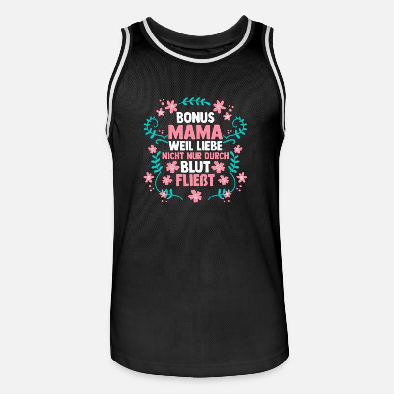 Stiefmutter Pflegemutter Ziehmutter Bonusmama - Männer Basketball-Trikot - Schwarz/Weiß