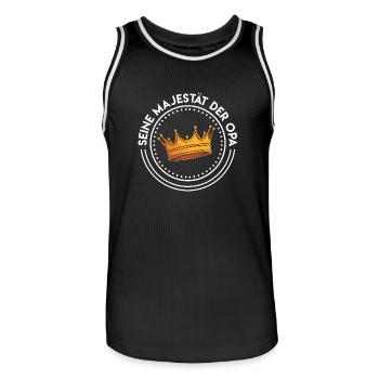 Opi SEINE MAJESTÄT DER OPA Lustiges Großvater - Männer Basketball-Trikot - Schwarz/Weiß - Vorne - AI Model Male 185 dark (185cm)