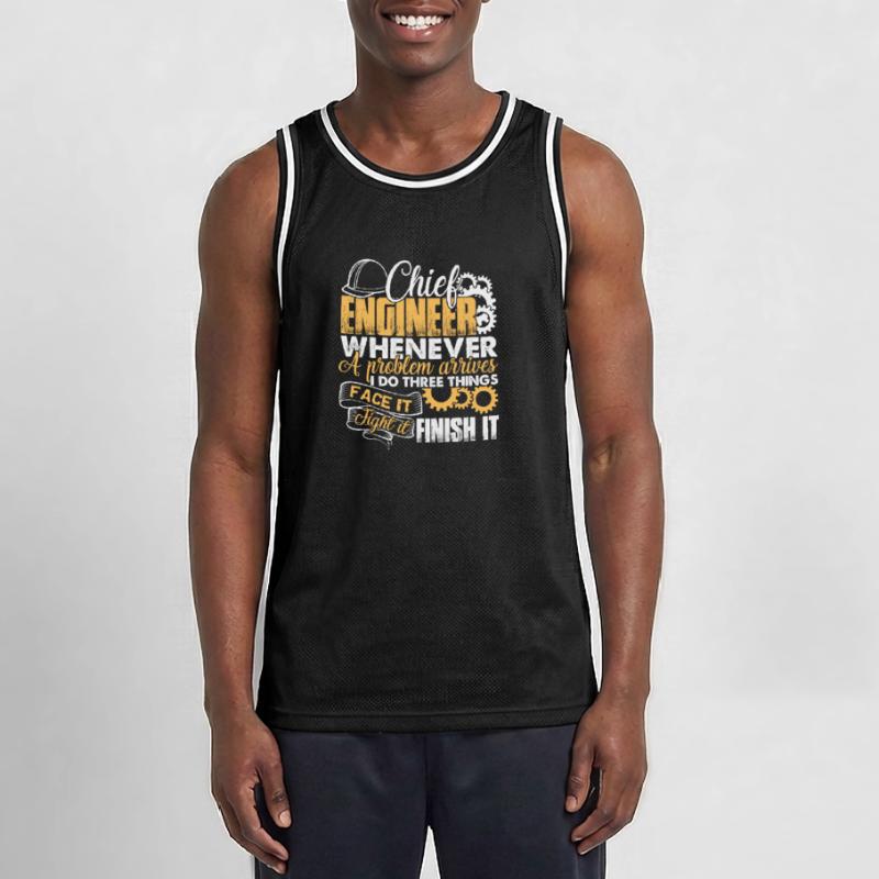 Chief Engineer Solves Problem Men's Basketball Jersey