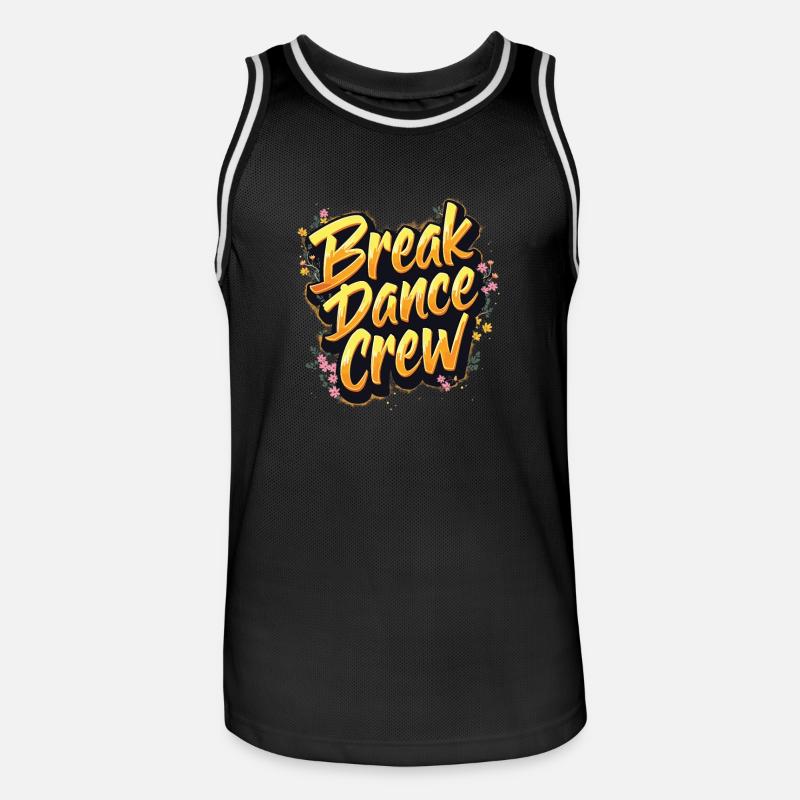 Breakdance Crew Breakdance Breakdancing Breakdance - Männer Basketball-Trikot - Schwarz/Weiß