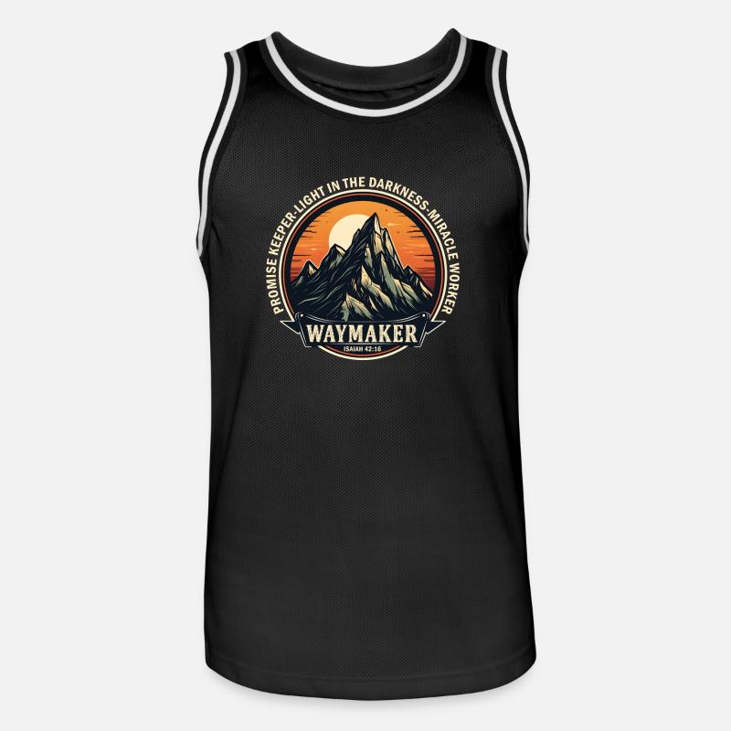 Wegweiser, Versprechenshüter, Wundertäter - Männer Basketball-Trikot - Schwarz/Weiß
