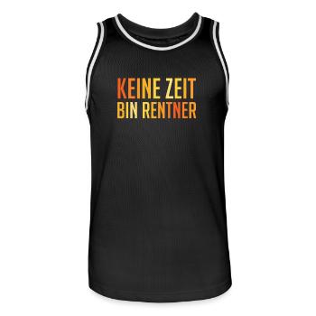 Ruhestand KEINE ZEIT BIN RENTNER Lustiges - Männer Basketball-Trikot - Schwarz/Weiß - Vorne - AI Model Male 185 dark (185cm)