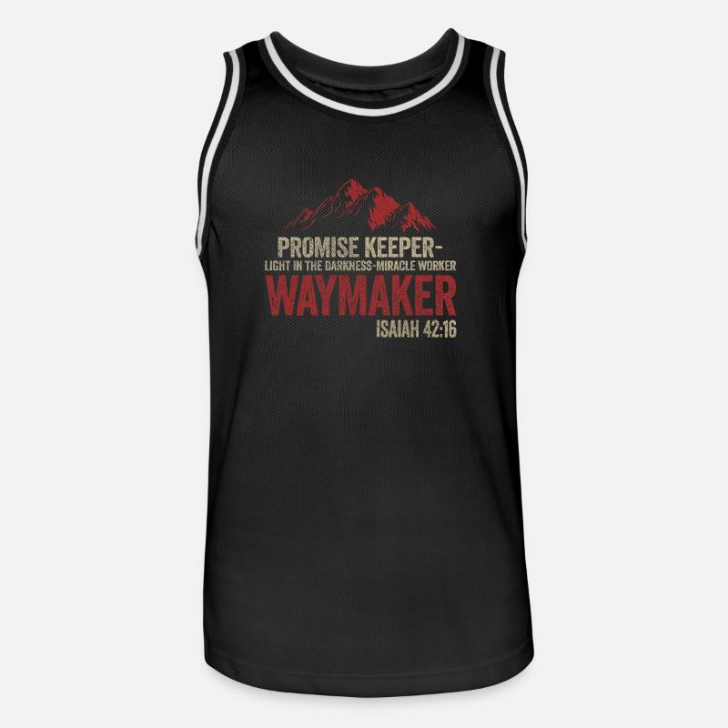 Wegweiser, Versprechenshüter, Wundertäter - Männer Basketball-Trikot - Schwarz/Weiß