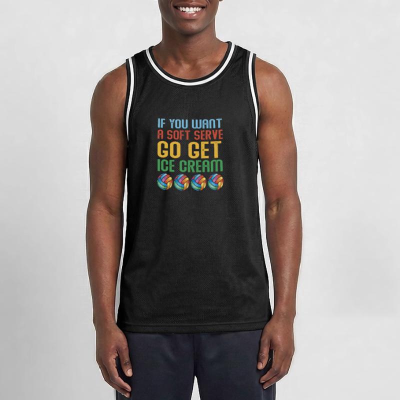 Wenn Sie ein Softeis wollen, holen Sie sich Eis Männer Basketball-Trikot