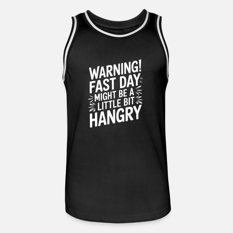 Intermittent fasting Intermittent fasting - Men's Basketball Jersey - black/white