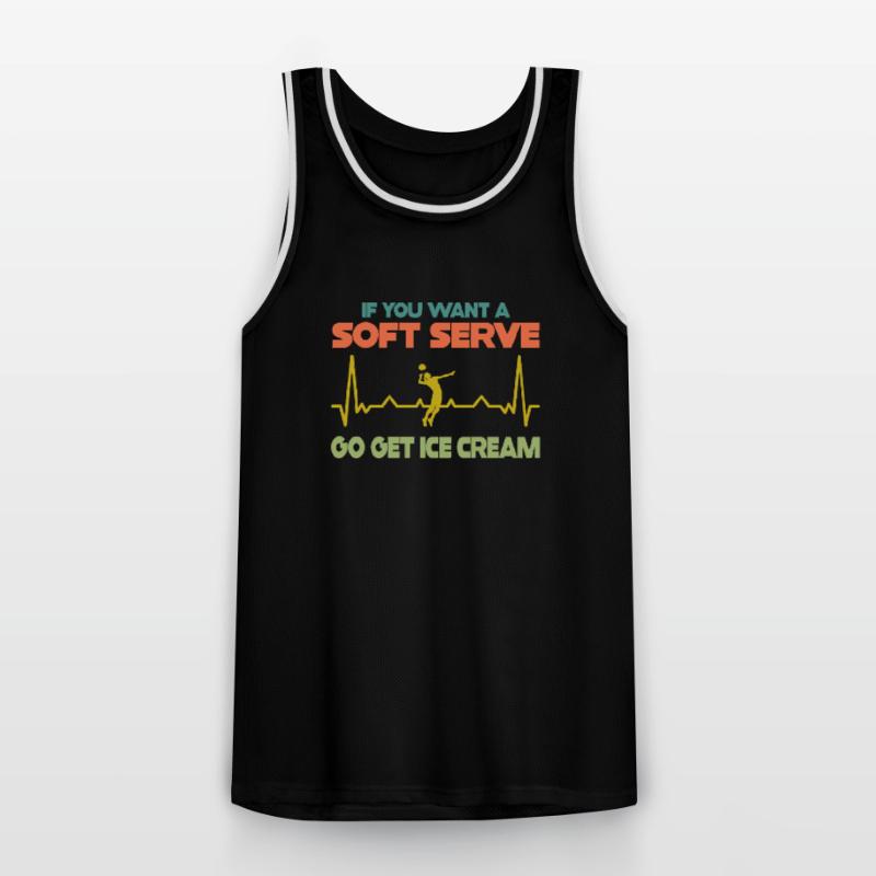 Wenn Sie ein Softeis wollen, holen Sie sich Eis Männer Basketball-Trikot