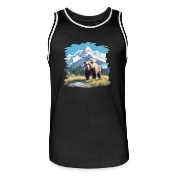 Ours Kodiak Ours Kodiak - Maillot de basket Homme - noir/blanc - Devant - AI Model Male 185 dark (185cm)