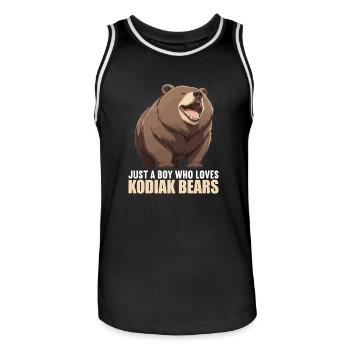 Ours Kodiak Ours Kodiak - Maillot de basket Homme - noir/blanc - Devant - AI Model Male 185 dark (185cm)