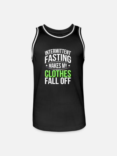 Intermittent fasting Intermittent fasting - Men's Basketball Jersey - black/white