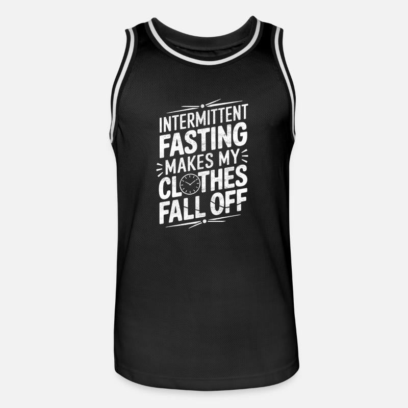 Intermittent fasting Intermittent fasting - Men's Basketball Jersey - black/white