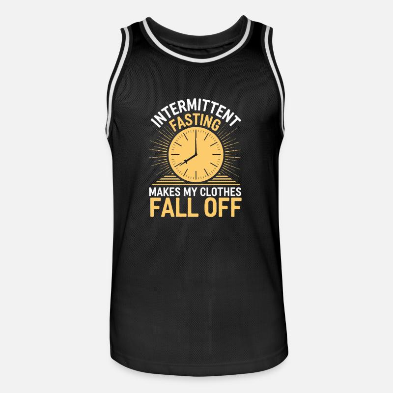 Intermittent fasting Intermittent fasting - Men's Basketball Jersey - black/white