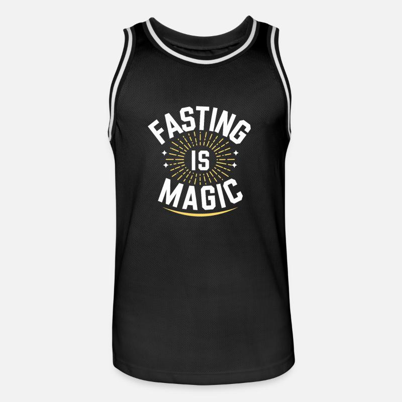 Intermittent fasting Intermittent fasting - Men's Basketball Jersey - black/white
