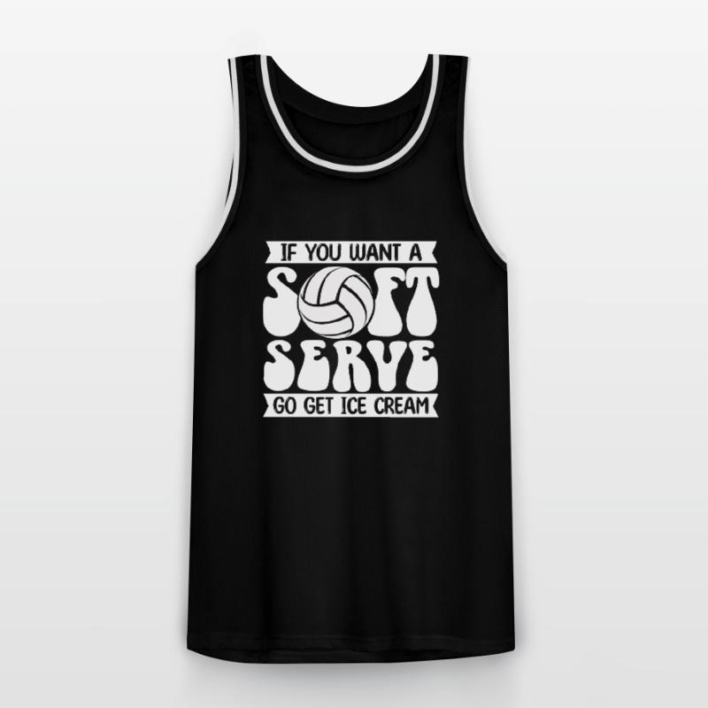 Wenn Sie ein Softeis wollen, holen Sie sich Eis Männer Basketball-Trikot