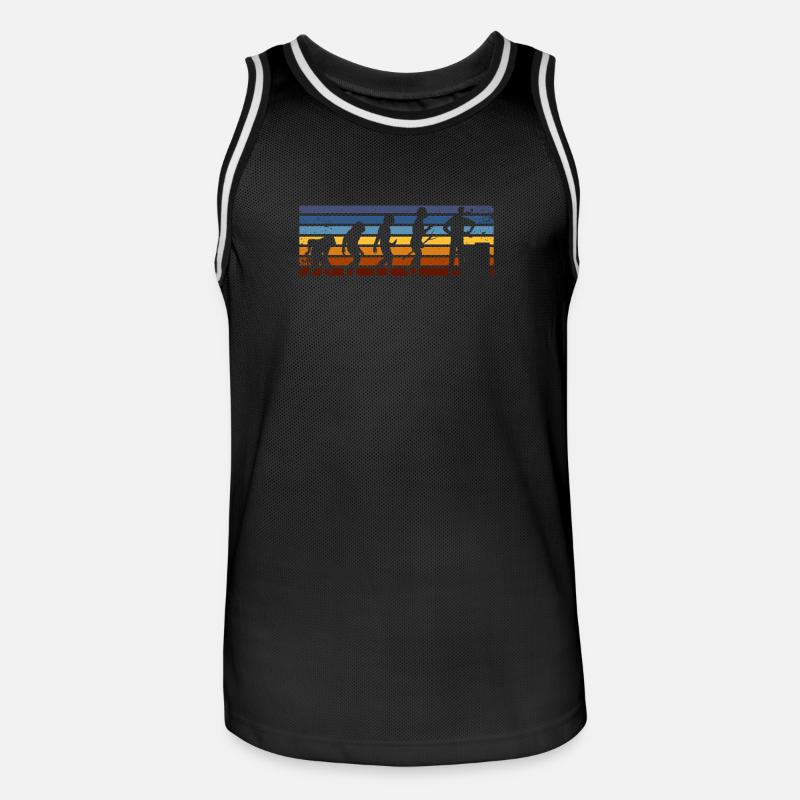 Maurer Evolution Retro-stil - Männer Basketball-Trikot - Schwarz/Weiß