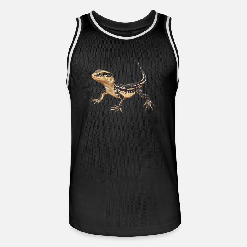 Eidechsen Eidechse - Männer Basketball-Trikot - Schwarz/Weiß