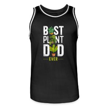 Plant Lover Gardening Dad Best - Men's Basketball Jersey - black/white - Front - AI Model Male 185 dark (185cm)