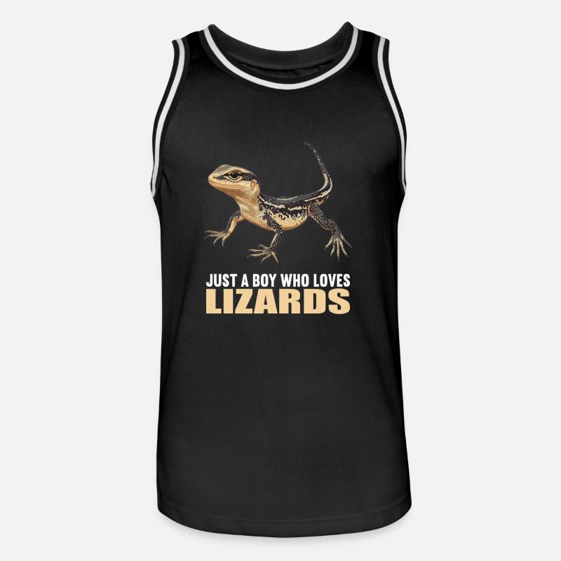 Eidechsen Eidechse - Männer Basketball-Trikot - Schwarz/Weiß