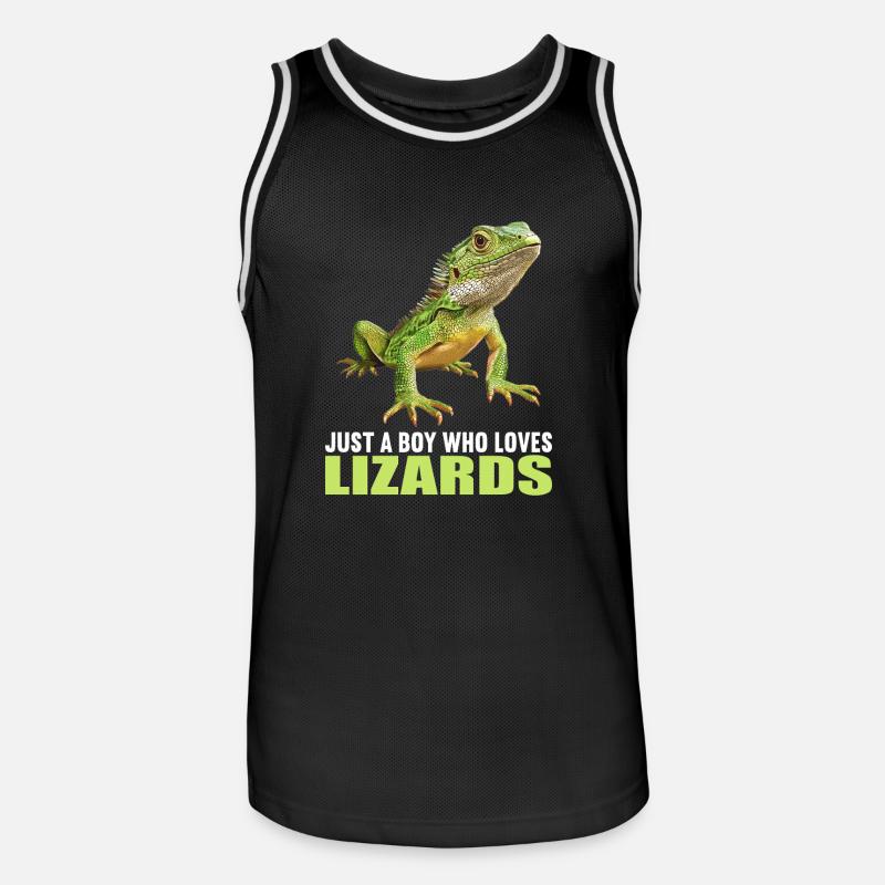 Eidechsen Eidechse - Männer Basketball-Trikot - Schwarz/Weiß